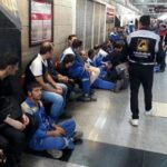 اعتراض نیروهای پیمانکاری مترو1
