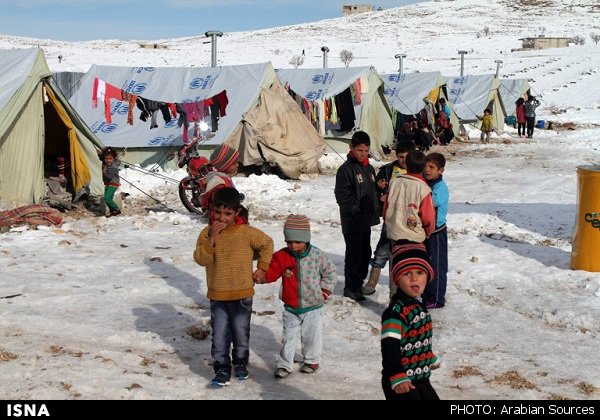 مرگ 15 کودک بر اثر سرما در اردوگاه های آوارگان سوری
