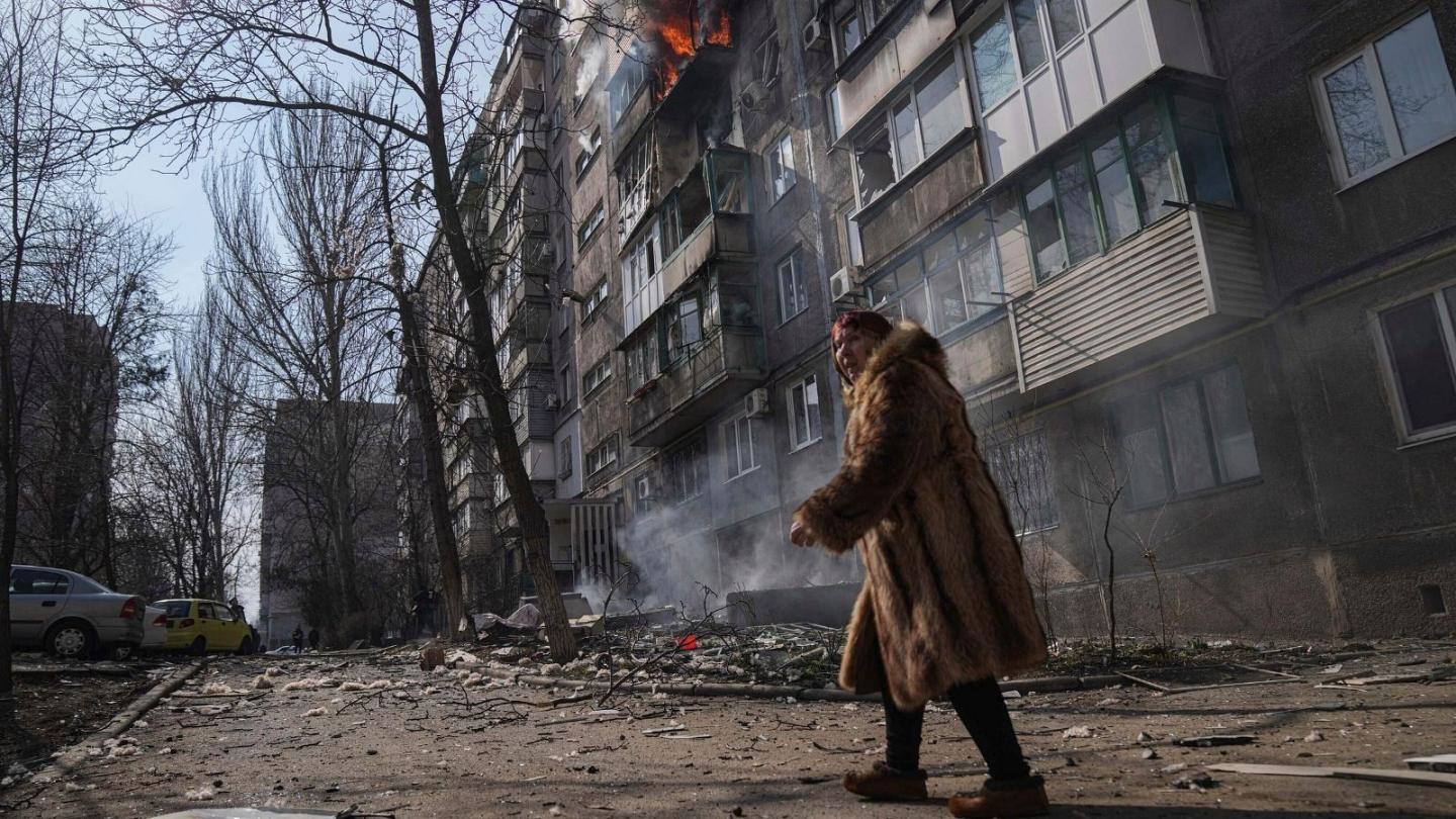 حملات روسیه به شهرک لوسووا در منطقه خارکیف