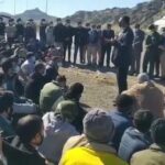 تجمع اعتراضی کارگران معدن فاریاب منوجان