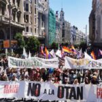 تظاهرات سوسیالیست‌ها علیه ناتو در مادرید